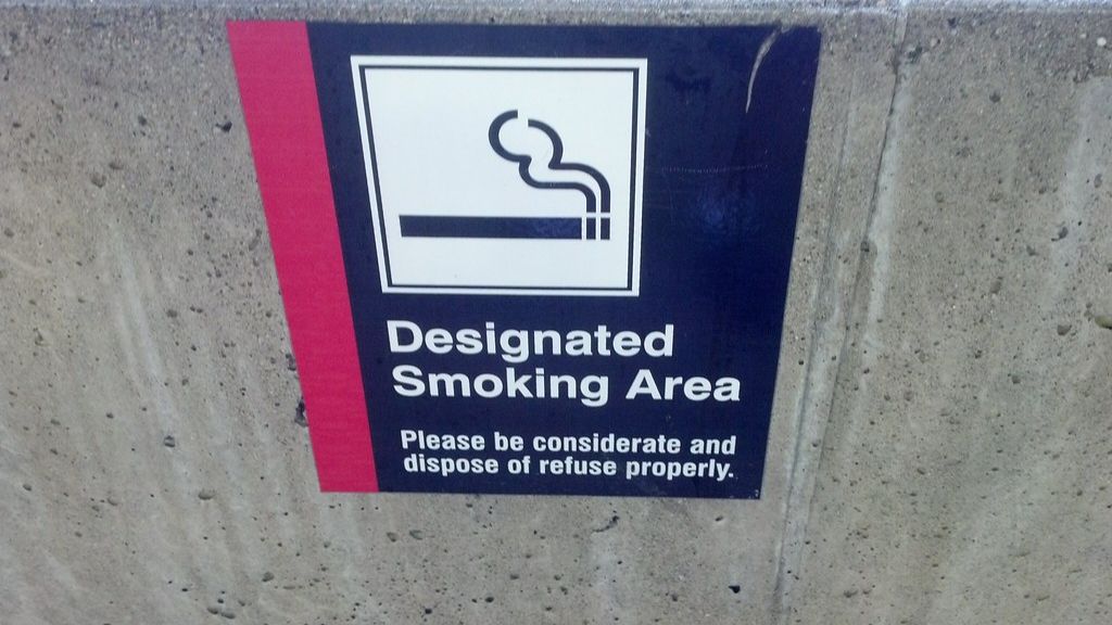 Smoking Area in Boston Airport